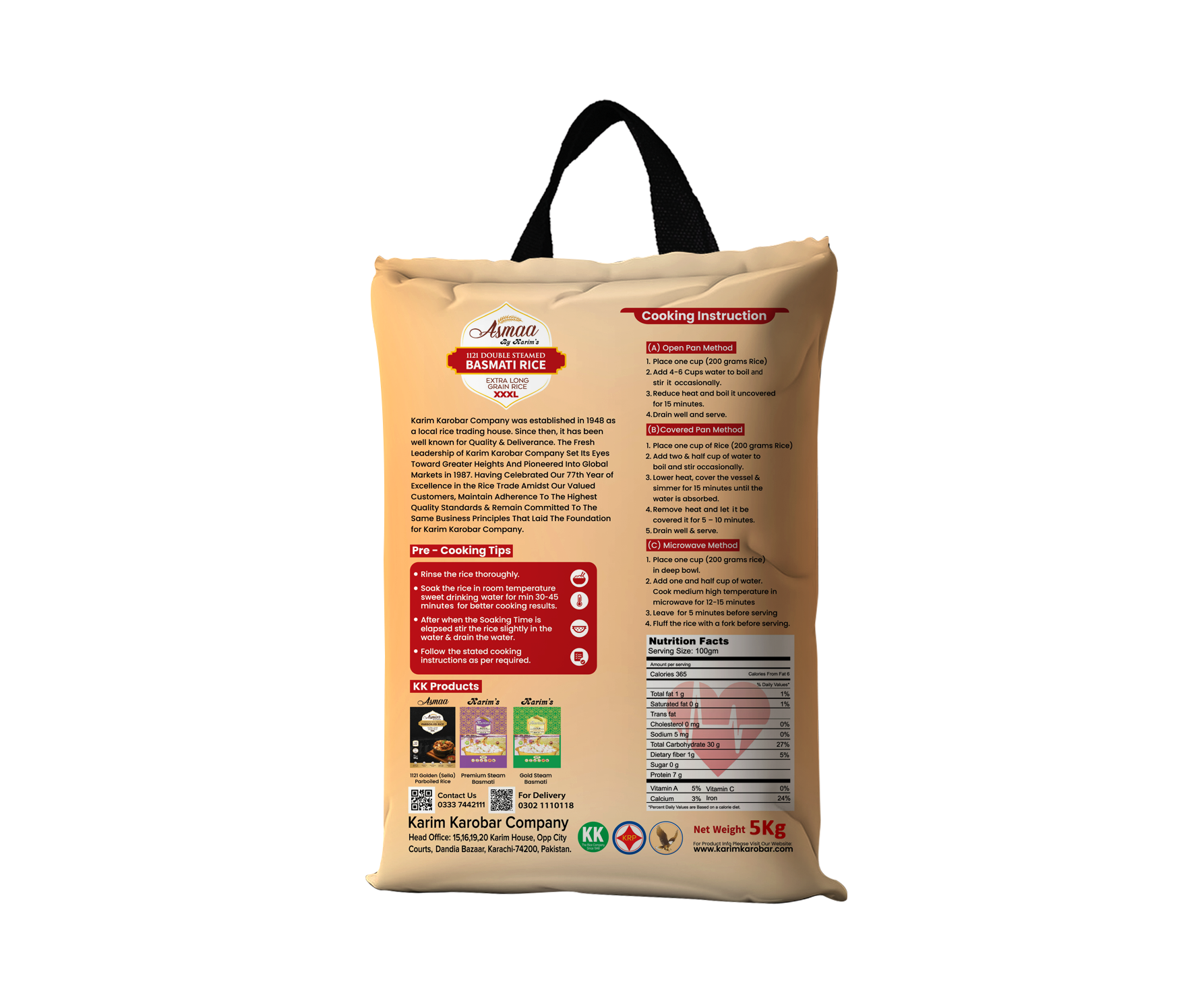 Asmaa 1121 Double Steamed Basmati (XXXL)