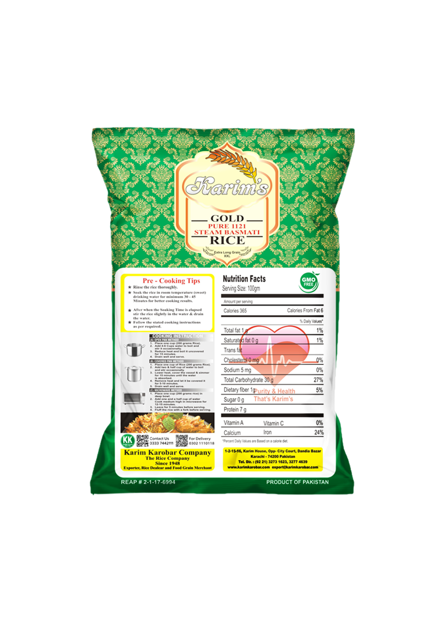 Gold Pure 1121 Steamed Basmati