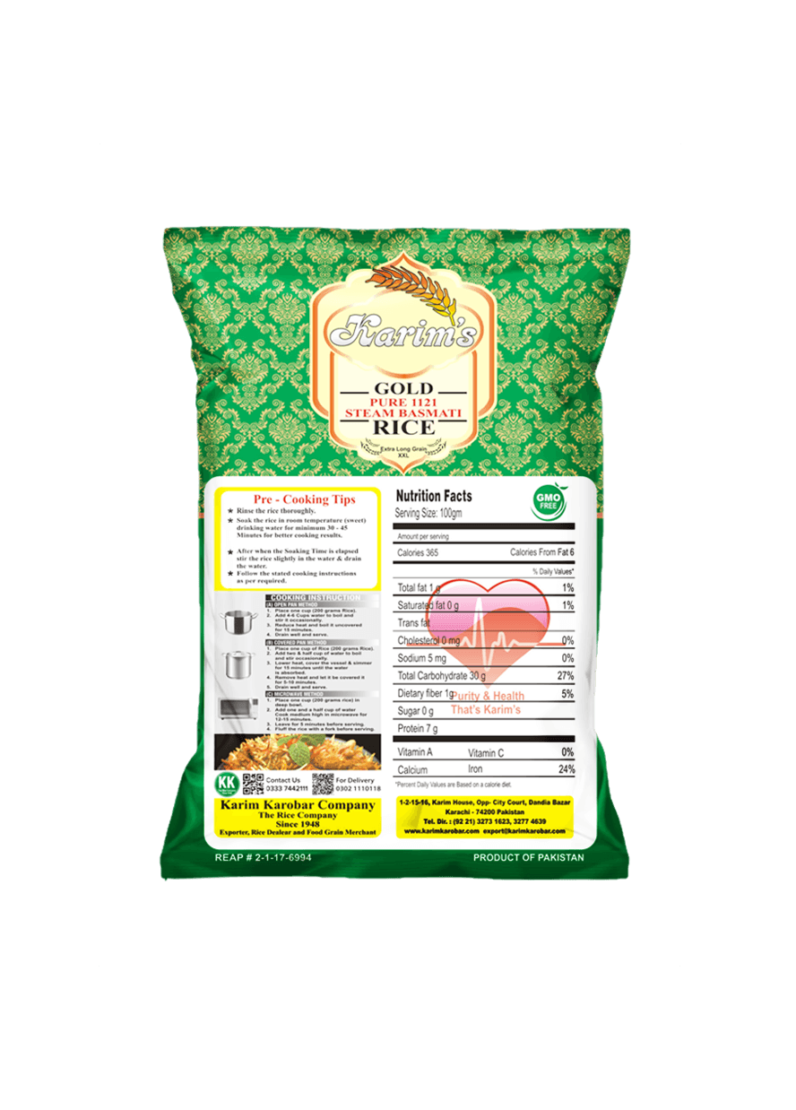 Gold Pure 1121 Steamed Basmati
