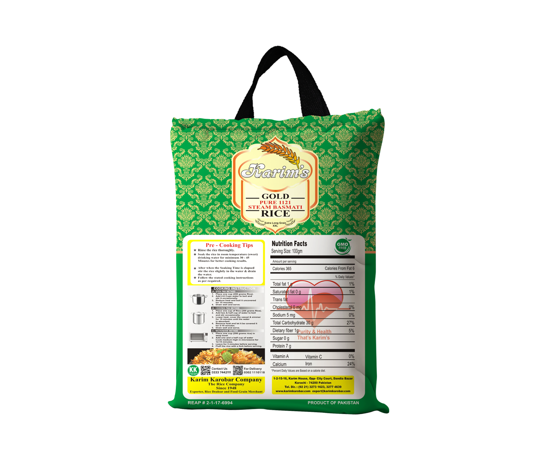 Gold Pure 1121 Steamed Basmati