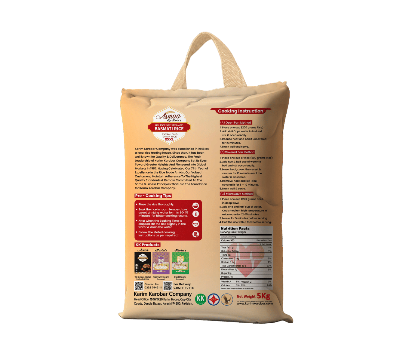 Asmaa 1121 Double Steamed Basmati (XXXL)